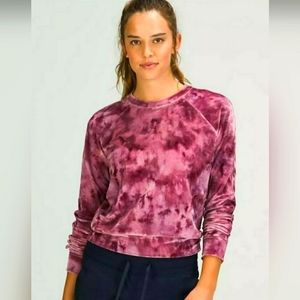 Lululemon Velour Warm Down Crew Interstellar Cassis Multi, Size M. some wear.